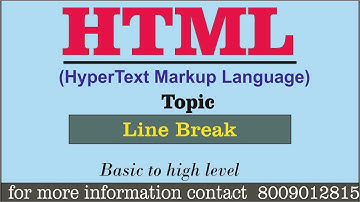 Basic HTML Practical || LINE BREAK || For Beginners full tutorial in Hindi