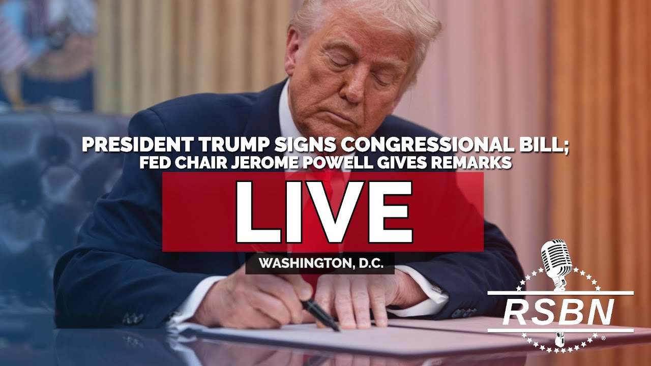 LIVE REPLAY: President Trump Signs Congressional Bill; Fed Chair Jerome Powell Gives Remarks-7/30/25