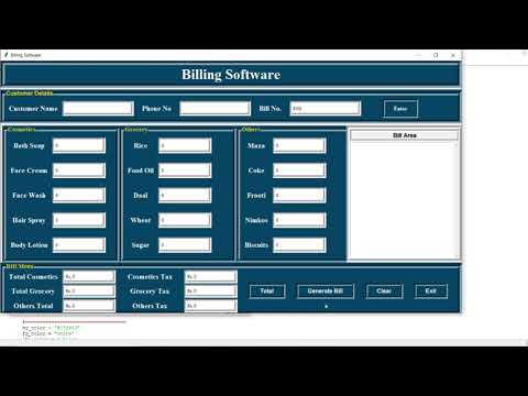 Bill Management System In Python With Source Code | Source Code & Projects