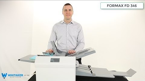 Formax FD 346 Paper Folder Demonstration - Whitaker Brothers