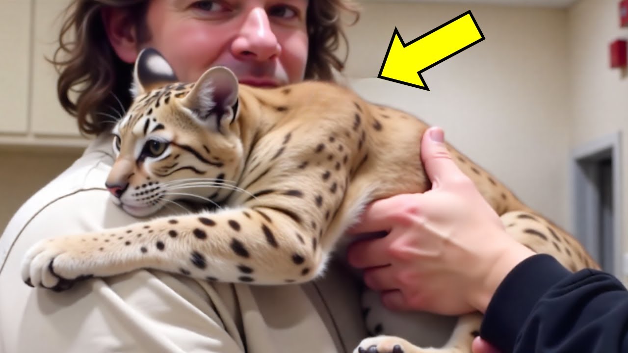Shelter Bobcat Chooses Man And Won't Let Him Go Ever Again