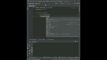 Count the frequncy of each letter in a string #pythonprojects  #python  #pythontutorial #shorts