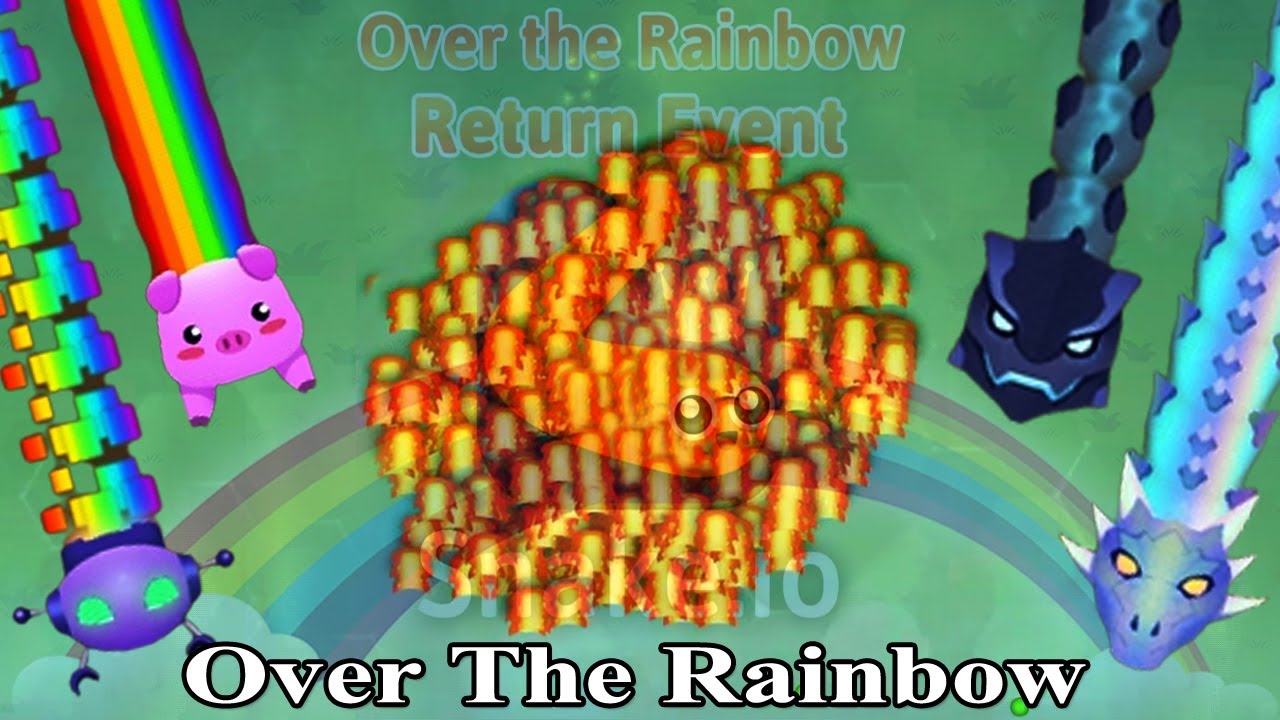 Snake.io - NEW EVENT!! Rainbow Storm !! ALL SKINS UNLOCKED!! BEST &EPIC  SNAKEio GAMEPLAY 