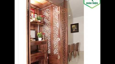 Thi công phòng thờ gỗ óc chó(walnut) tại Tp HCM.