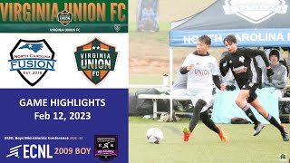 ECNL 2009 Boy VA Union vs NC Fusion 20230212