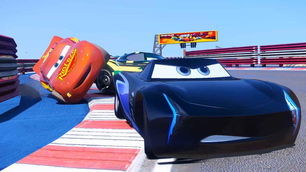 CARS 3 NEXT GEN STOCK CARS RACER DEMOLITION DERBY CHALLENGE - YouTube