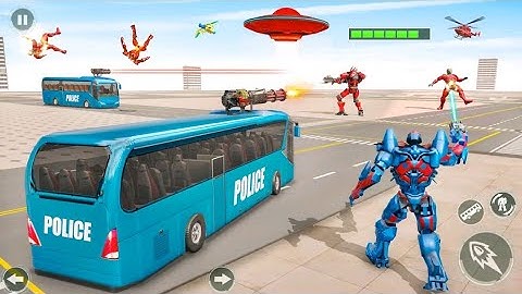 Bus Robot Car War Multiple Transformation || Robot game || android gameplay
