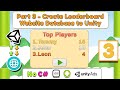 Make game no code  flappy bird part 3 website database to unity  unity to database  leaderboard