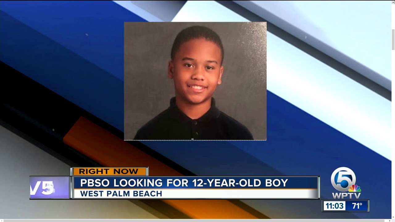 PBSO searching for missing 12-year-old boy near West Palm Beach - YouTube