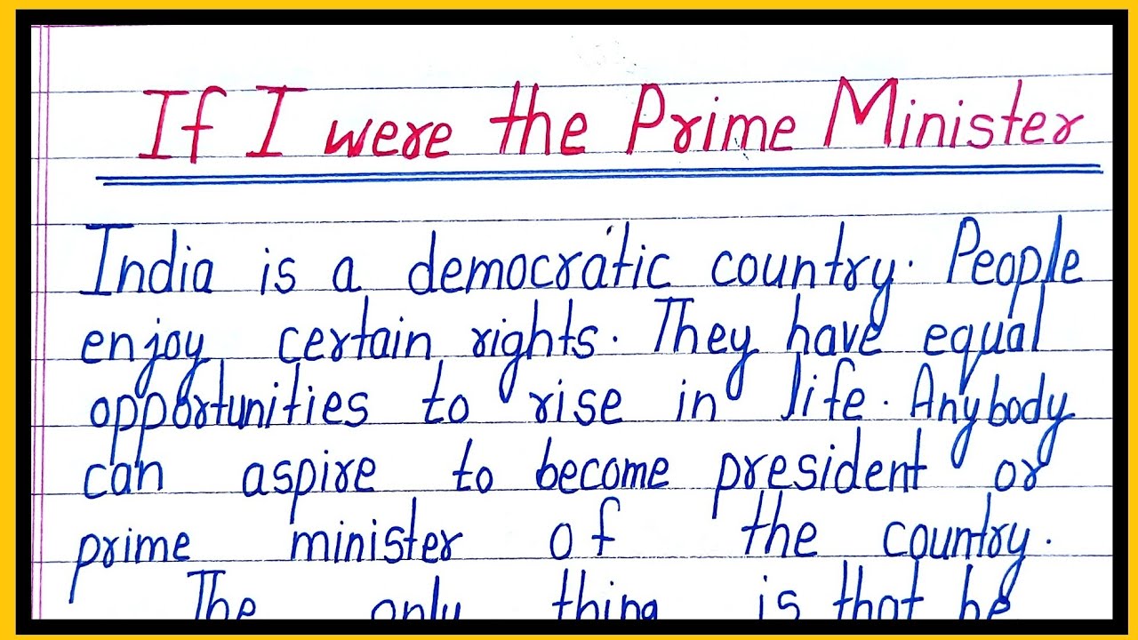 if i were the prime minister essay 200 words