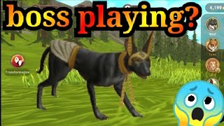 wildcraft playing boss 😂playing boss in wild plains game world 😁  boss funny moment UnicorN