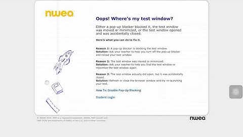 NWEA testing troubleshooting on an iPad