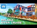 [4K] Melaka River Cruise in Malacca City, Malaysia 🇲🇾 2023 City Tour &amp; Travel Guide 🎧 Binaural Sound
