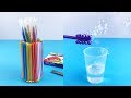 6 EASY DIY 5 MINUTE CRAFTS WITH PLASTIC STRAWS | CRAFT-5