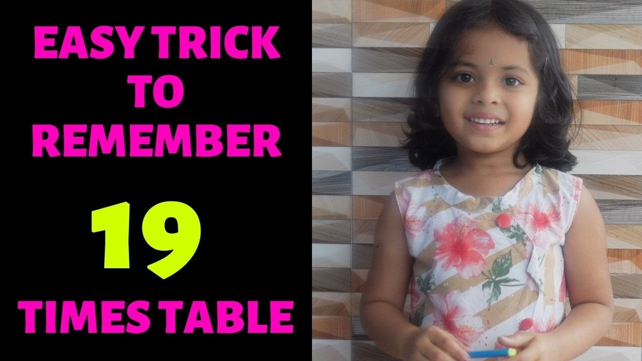 19 Times Table Easy Trick | Learn to Remember 19 Times Multiplication ...