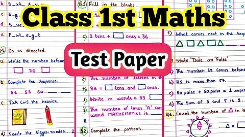 Half Yearly Exam Paper Class 1 Maths| Half Yearly Exam Paper Class 1|Daily Practice Worksheets| Ukg