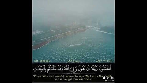 الشيخ:_خالد الجليل من سوره غافر (اجمل حالات واتس اب دينيه) 💙