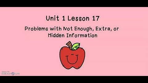 Math Expressions Grade 2 Unit 1 Lesson 17