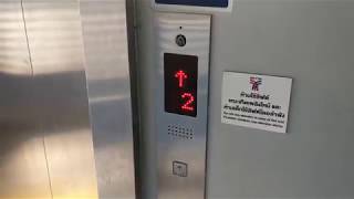 Quick ride on a creepy ThyssenKrupp traction elevator Bang Wa BTS station Bangkok Thailand