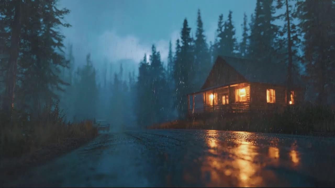 Heavy Rainstorm at Night - Sleep Fast & Naturally | Relaxing Thunderstorm Background | Study & Focus