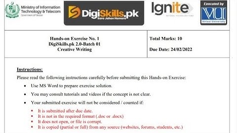 Creative Writing exercise 1 batch 1 Digiskills 2.0 DSTP | exercise 1 Creative writing  batch 1 2022