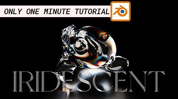[NO PLUG-IN] Reflective Colorful Iridescent Glass on Blender | 1 Minute Blender Tutorial