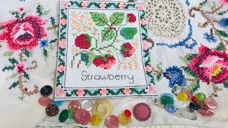 #ThriftyThursday vintage linen embroidery & buttons haul for slow stitching | happymail | exhibition