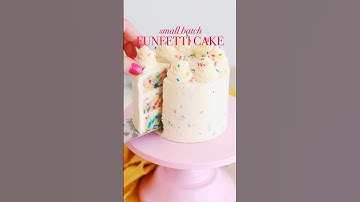 This small batch funfetti cake is the perfect size for 2-4 people 🥳 recipe at sugarandsparrow.com