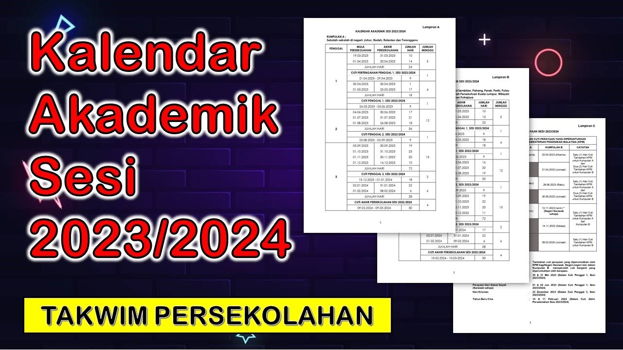 Kalendar Akademik Dan Cuti Perayaan Sesi 20232024 I Takwim