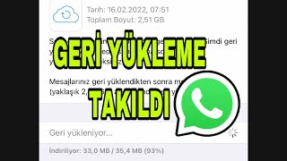 WhatsApp Geri Yükleme Takılı Kaldı Resimi