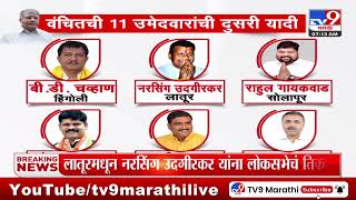 Second List of Vanchit Bahujan Aghadi announced वंचित बहुजन आघाडीची दुसरी यादी जाहीर | tv9 Marathi screenshot 1