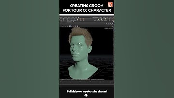 Easy way to create groom for your character Houdini short #shorts #cg #groom #hair #houdini #sidefx