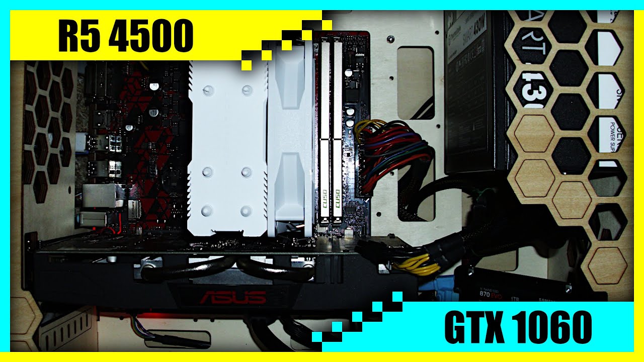 自作PC Ryzen5 4500/8GB/256GB+1TB/GTX1060 Ryzen 5 4500 + GTX 1060 5GB Gaming PC in 2022 | Tested in 7 Games