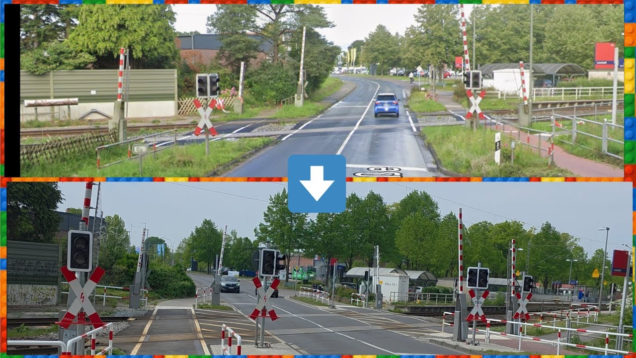 Bahnübergang Loxstedt, Bahnhofstraße/Dünenfährstraße // German Railroad Crossing // Spoorwegovergang