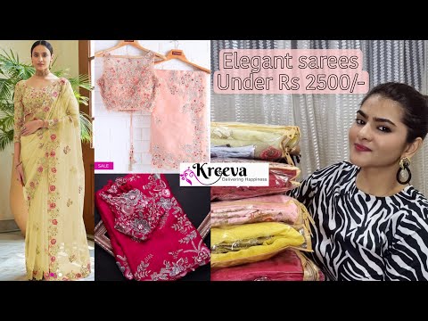 Kreeva Elegant Saree Haul | Festive/ Partwear sarees online | Kreeva haul | Sarees online #kreeva