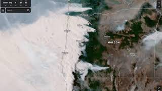 Oregon (detail) Fires Smoke Satellite 8-SEPT-2020 (9/8/2020)