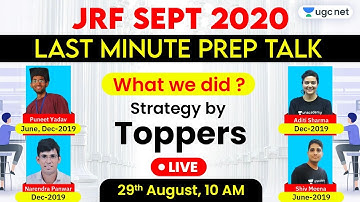 UGC NET 20 Days Strategy Discussion with Toppers | Crack JRF 2020 | Aditi Sharma & Shiv Meena