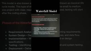waterfall model #manualtesting #softwaredevelopment #waterfallmodel #testing #software