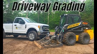 Grading A Gravel Driveway With The Land Plane | 2018 New Holland L220 Skid Loader