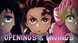 Demon Slayer: Kimetsu no Yaiba All Openings & Endings FULL S1, Mugen Train, S2, S3