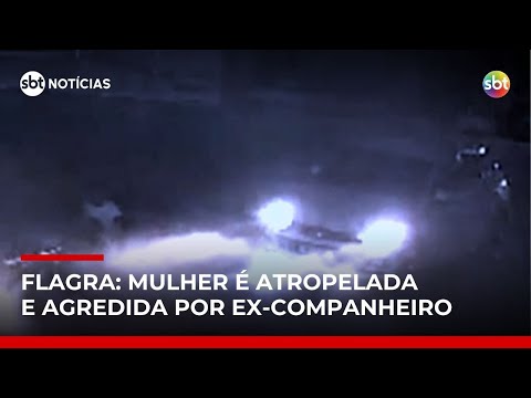 Video homem-e-preso-apos-agredir-e-atropelar-ex-companheira-sbt-noticias