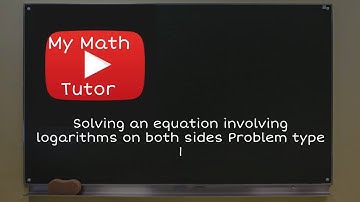 ALEKS | Solving an equation involving logarithms on both sides: Problem type 1