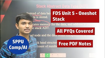 FDS | Unit 5 | Stack | SPPU S.E. Comp & A.I. | Oneshot