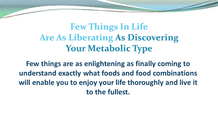 Welcome to Metabolic Typing - Part 1 by Barbara Ke...