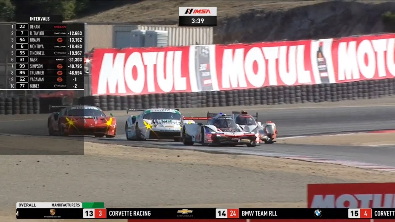 moment js WeatherTech SportsCar Championship 2018. Laguna Seca Raceway. Last Laps
