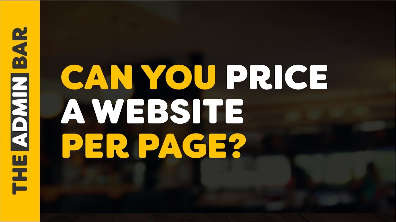 Can you price a website per page? (TAB Shots)