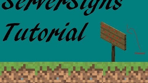 Plugin Tutorial - ServerSigns [FREE]