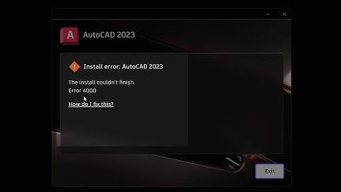 4000 error installation code in AutoCAD 2023 l 100% fixed