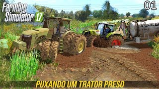 PUXANDO UM TRATOR PRESO | Farming Simulator 17 | Baldeykino - Episódio 1 screenshot 2