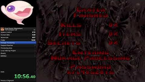 PSX FInal Doom TNT UV speedrun in 50m 20s (World Record)
